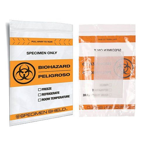 Bio Hazard Specimen Transport Bags 6x9, 8x10,12x15