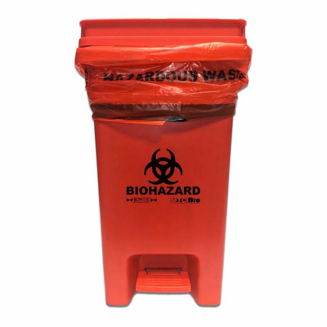 Biohazard Disposal Bags 1.3 Mil 24'' x 23'' - 25 Per Roll - Bio-hazardous Waste  Bags - Bio-Hazard Protection Clean-Up Supplies