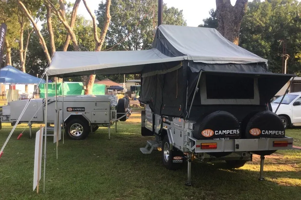 Camper Trailers Parked on Grass — Camper Trailers in Berrimah, NT