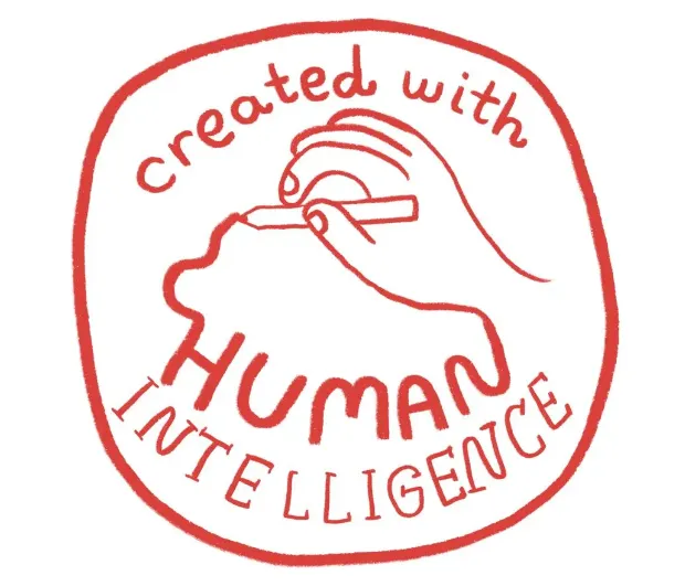 Created with human intelligence (image design by Beth Spencer)