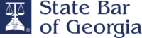 Logo of the State Bar of Georgia: Scales of justice in a blue square next to text "State Bar of Georgia".