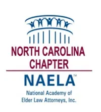 North Carolina Chapter NAELA logo: maroon text over blue architectural design with linked figures.