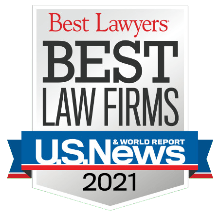 Our seal for Best Law Firms of 2021 from US News & World Report