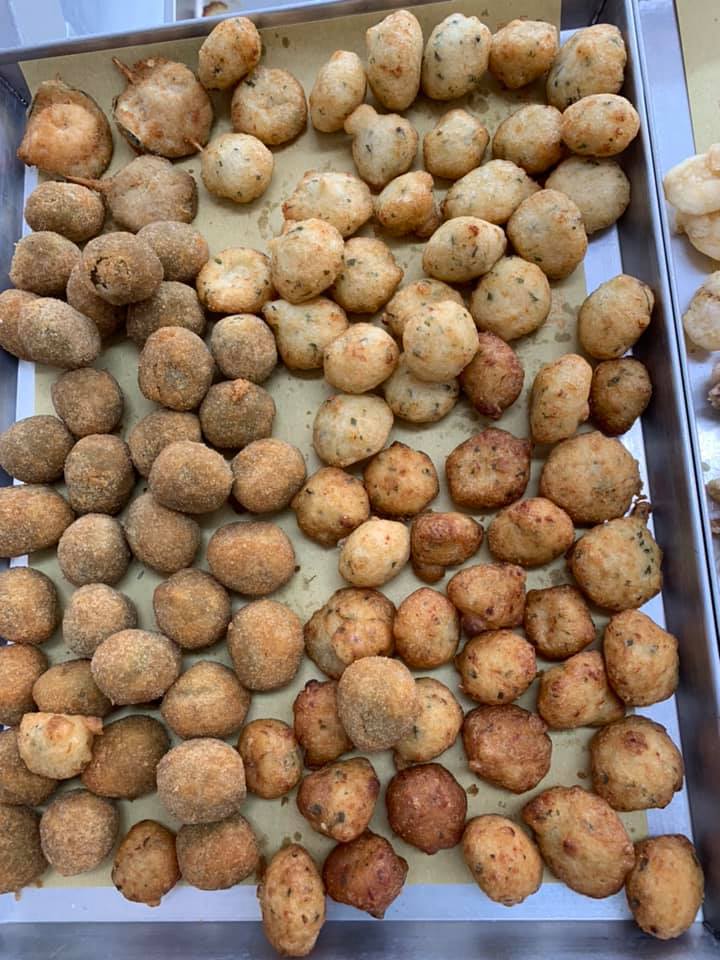 palline di pesce da friggere