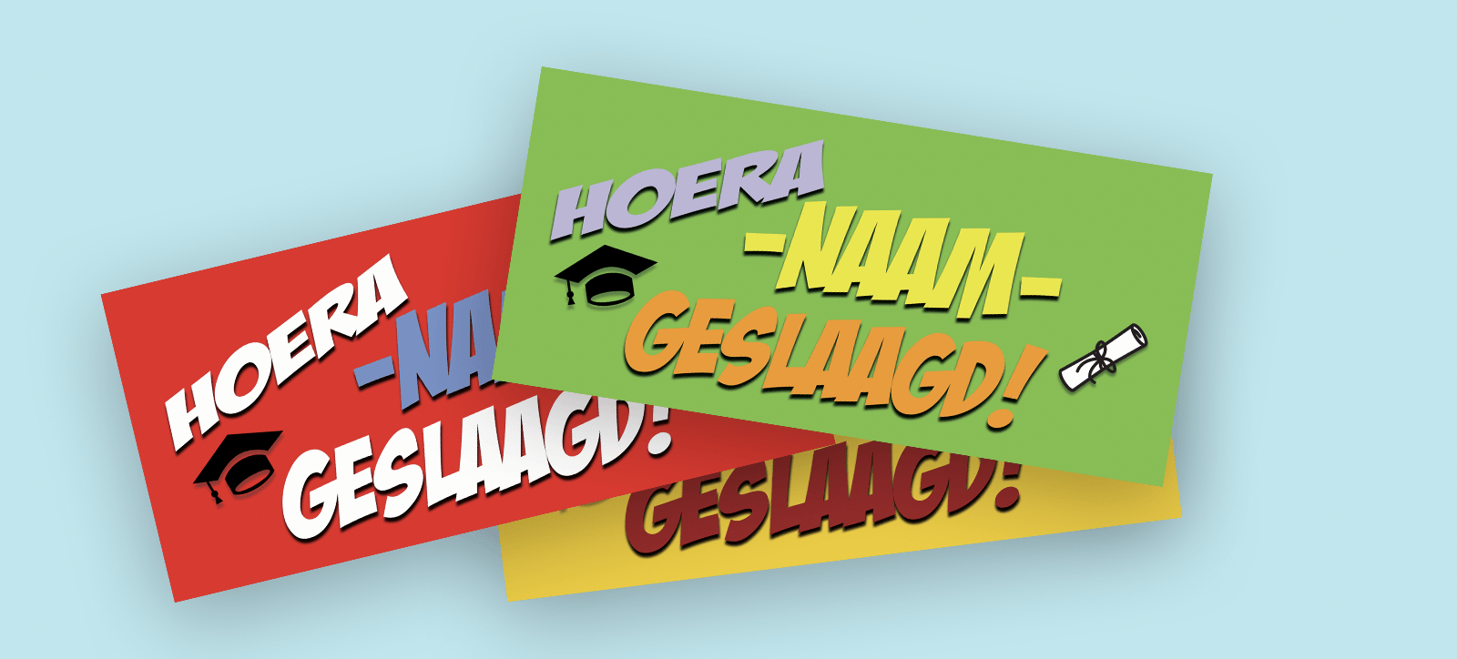 Eigen spandoek met eigen tekst laten maken? Informeer naar de mogelijkheden! Of zie Felicitatiedoek.nl