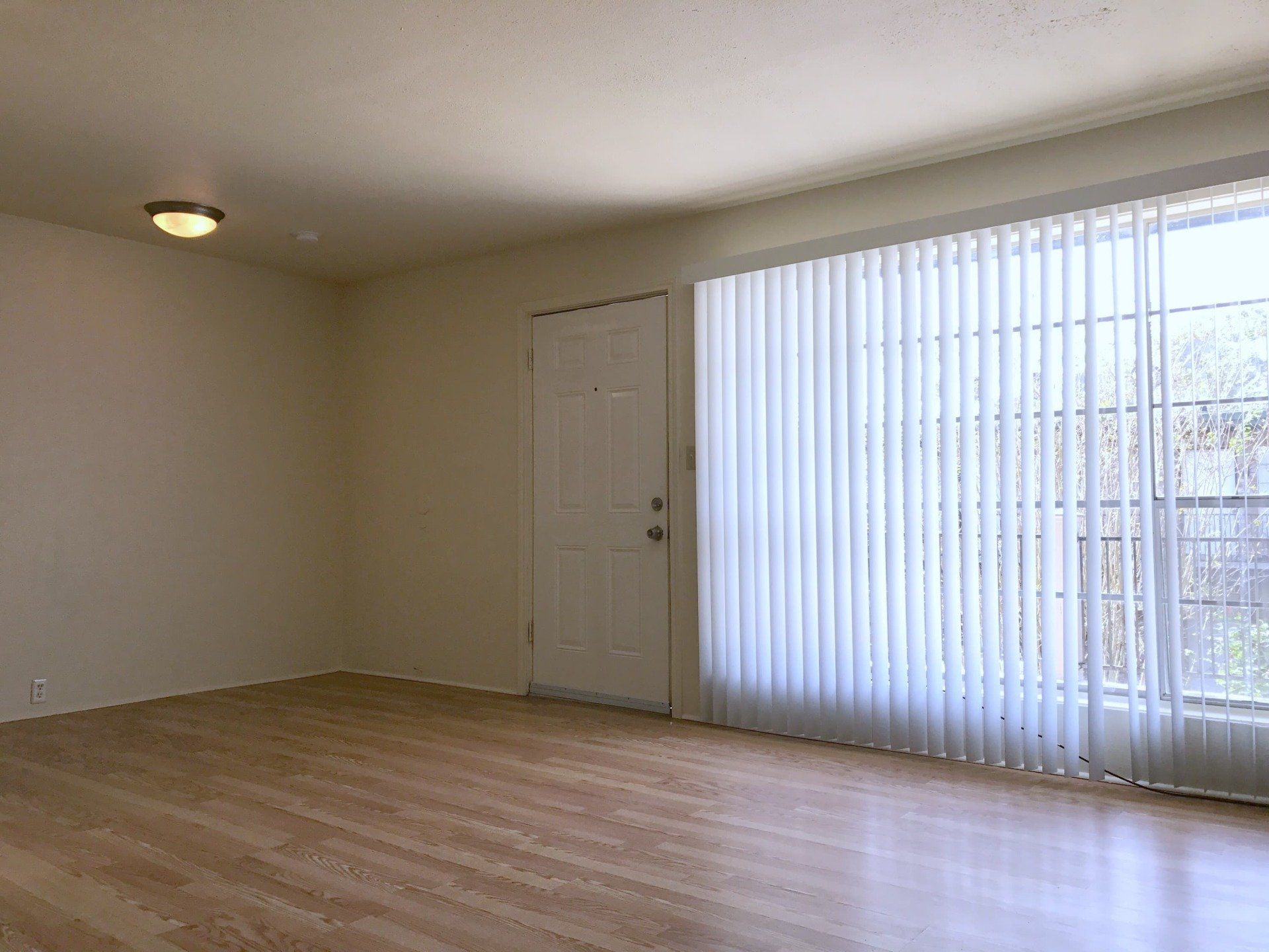 living room brick accent wall