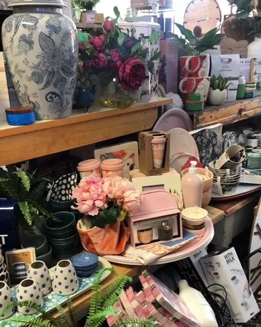 Shelves in a Shop Filled With Vases — Decadence Gifts & Homewares in Springsure, QLD
