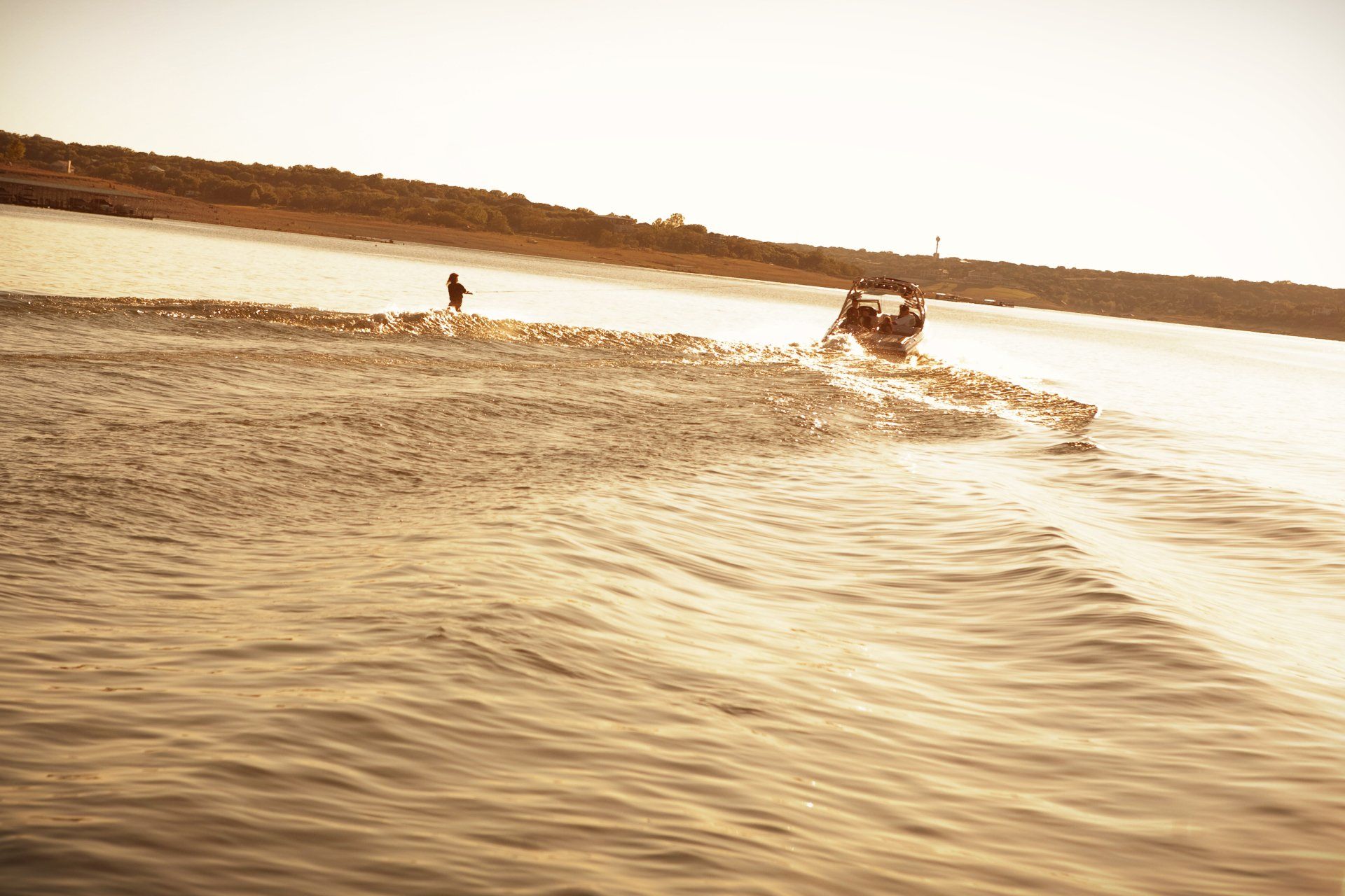 water skiing on lake travis