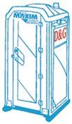 Drawing of portable toilet