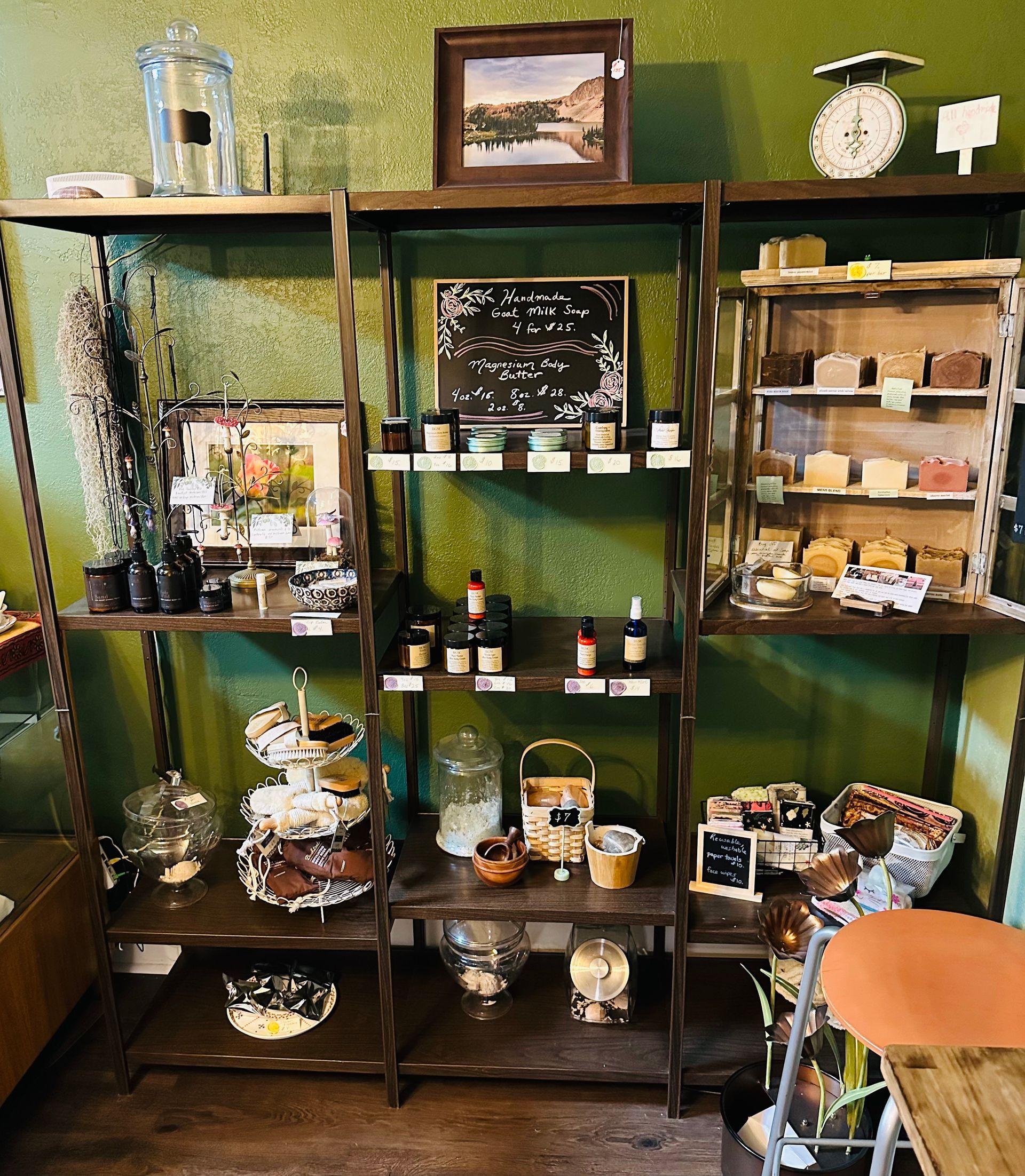 A room filled with shelves filled with lots of items.
