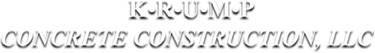 A logo for a company called krump concrete construction llc