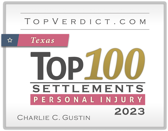 A logo for top 100 settlements personal injury in texas