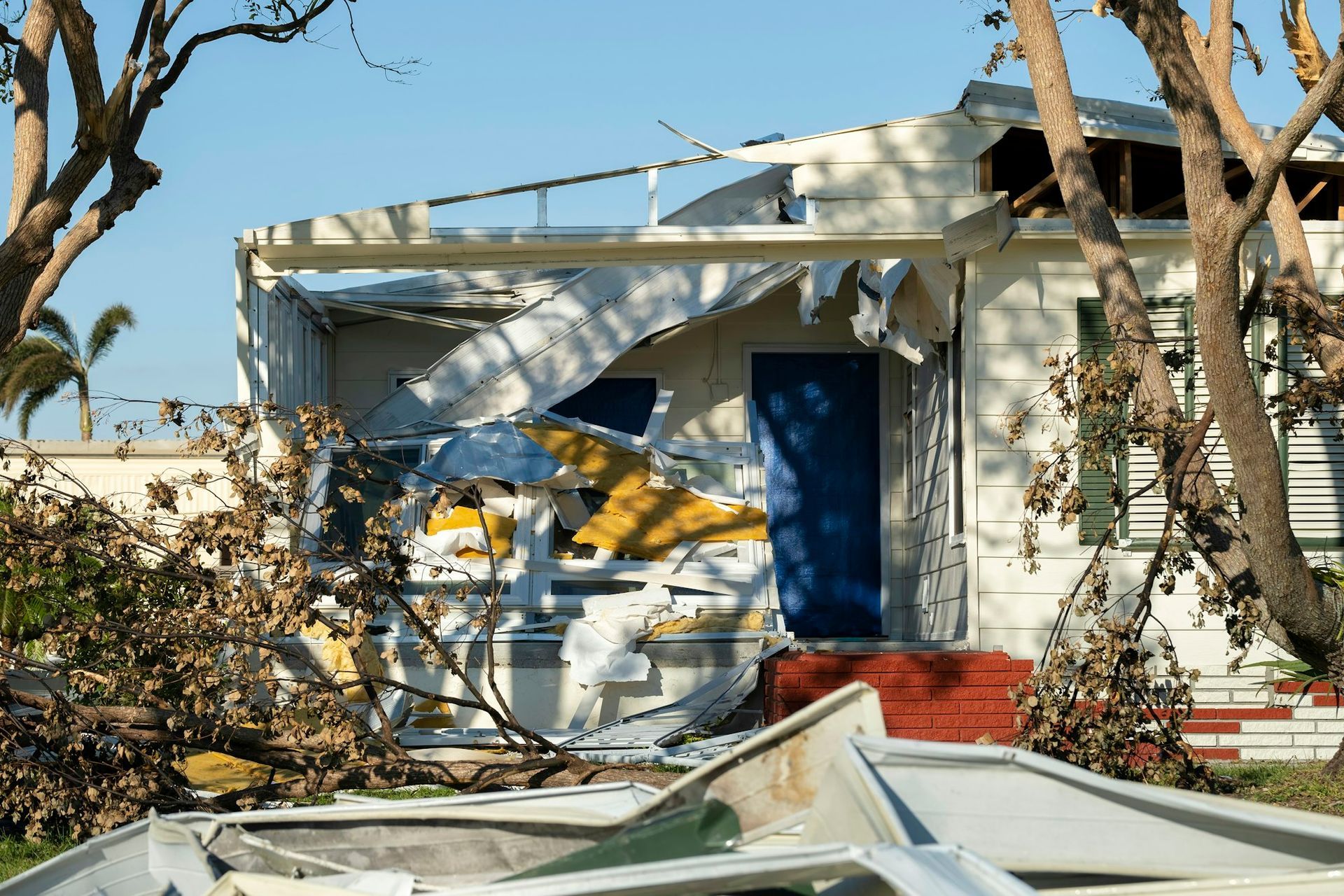 property damage from strong hurricane winds 