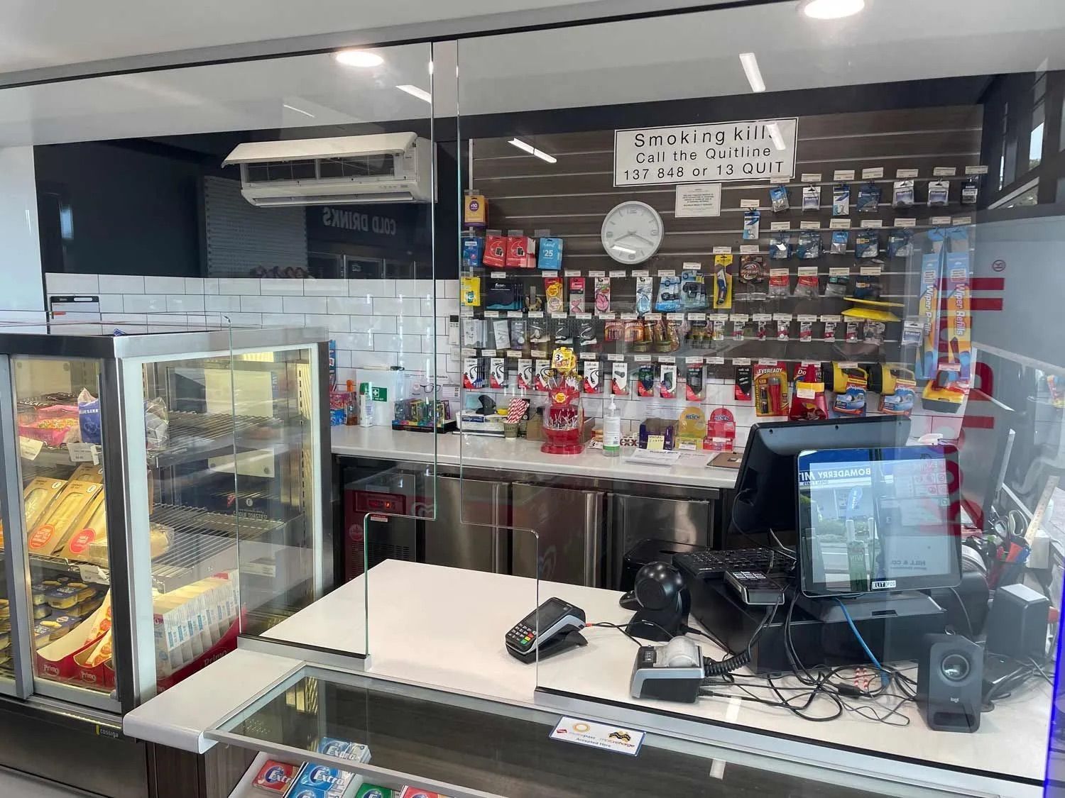 Interior view of a convenience store counter — South Coast Glass In South Nowra, NSW