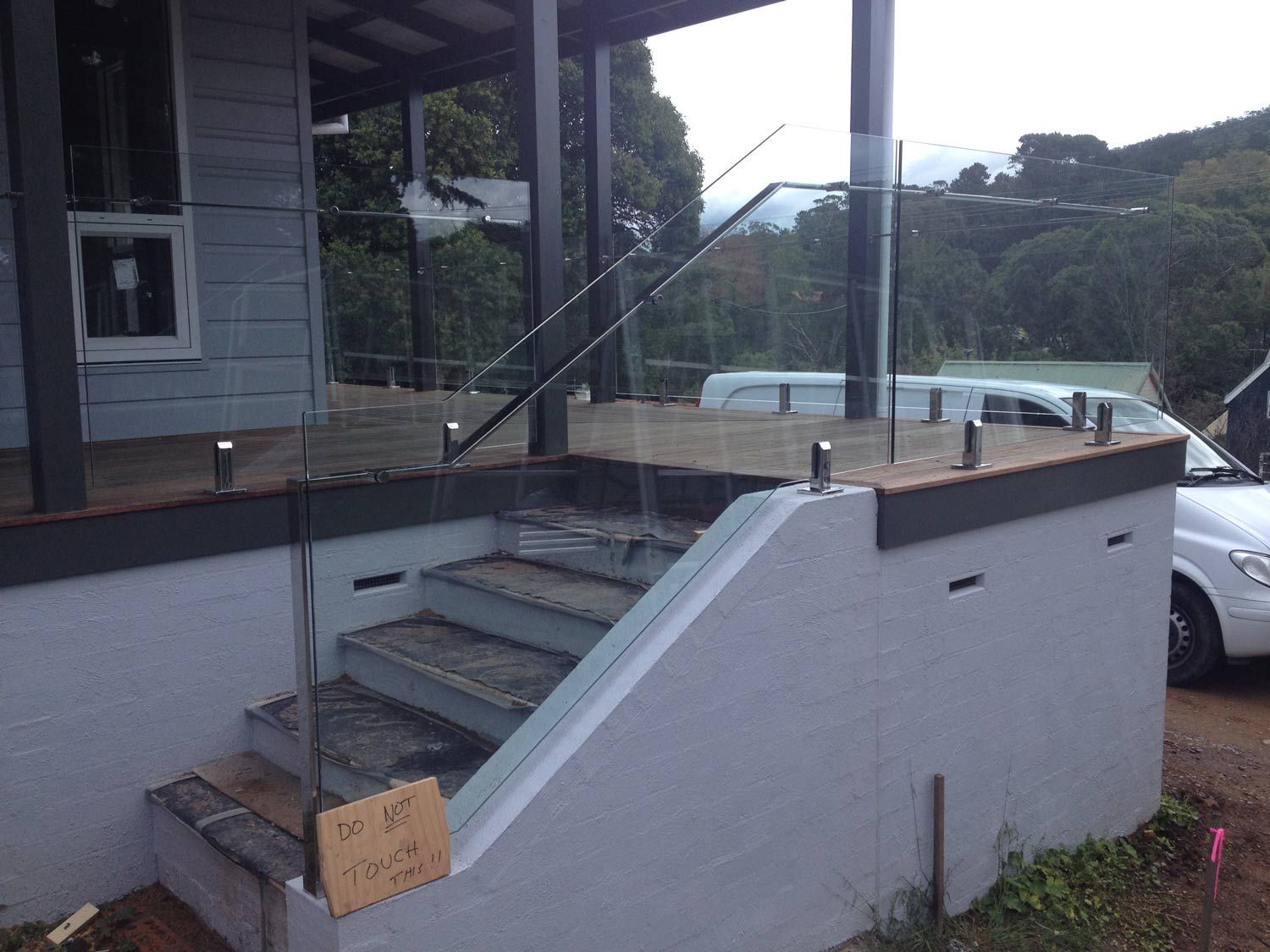 Balustrades in a Patio Staircase — South Coast Glass In South Nowra, NSW