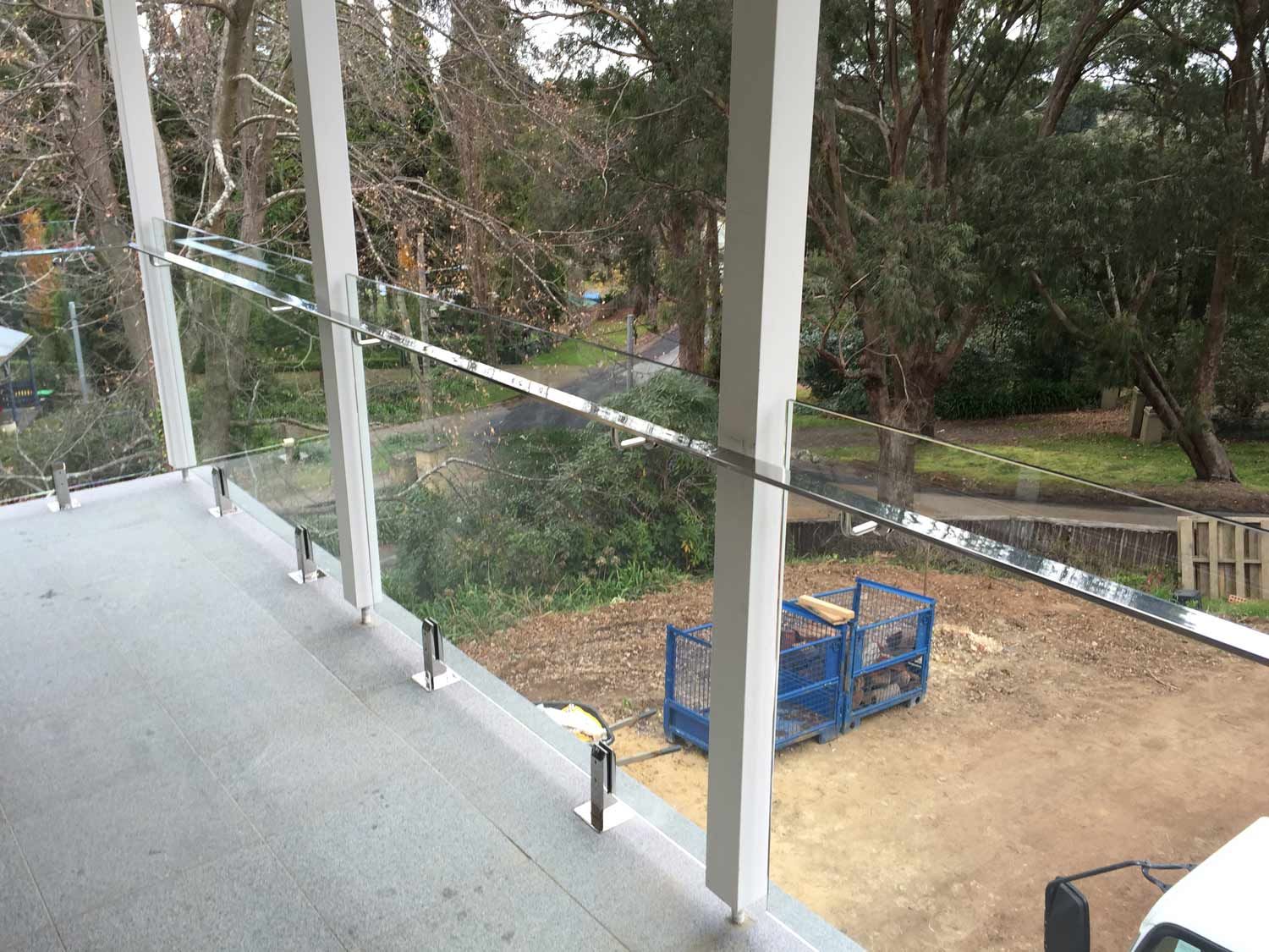 Installing Balustrades in a Terrace — South Coast Glass In South Nowra, NSW