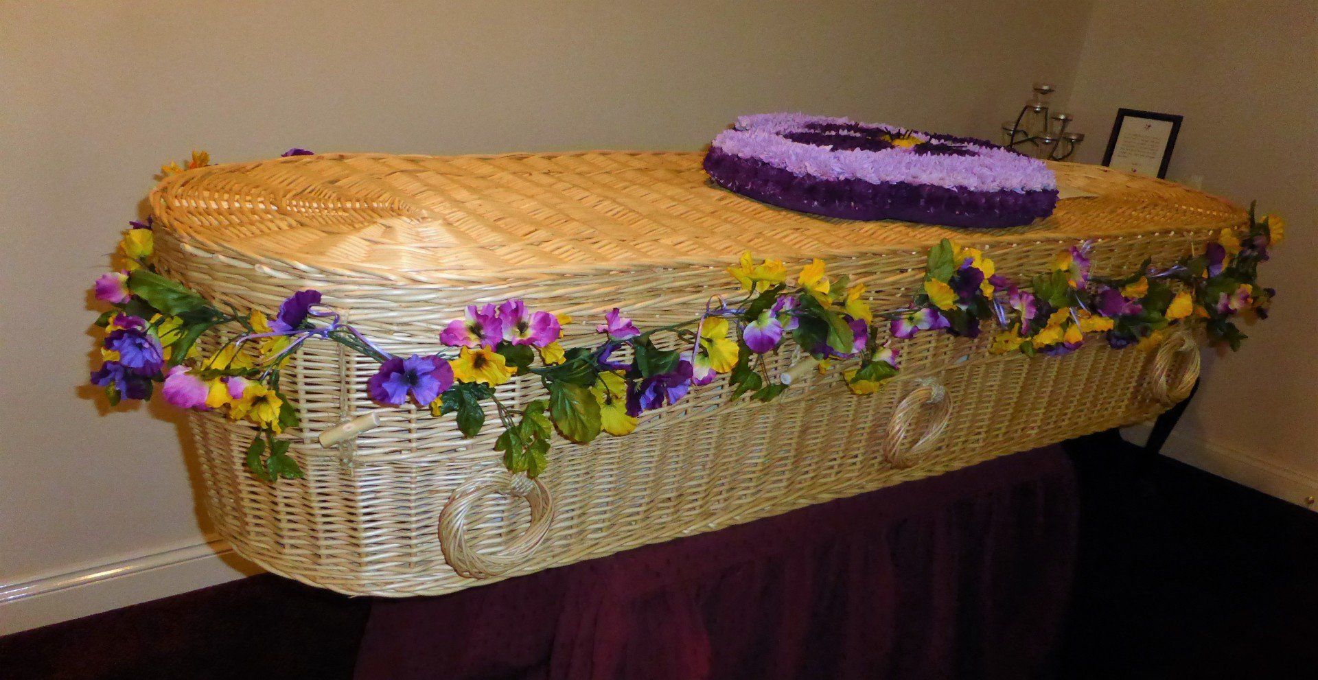 13. Silk Garland of colourful small Pansies