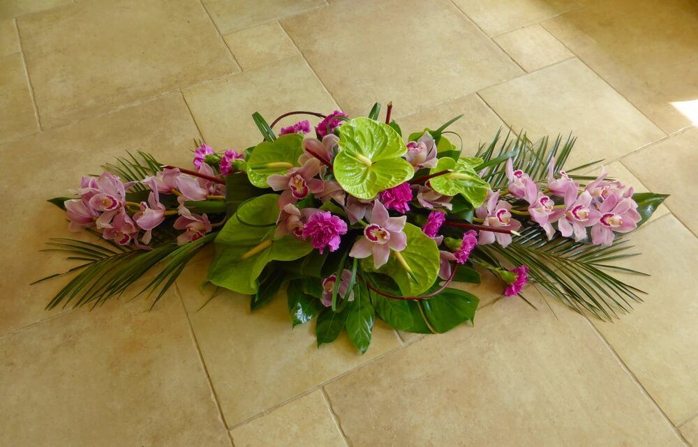 43. Orchid, Carnation and Anthurium Spray
