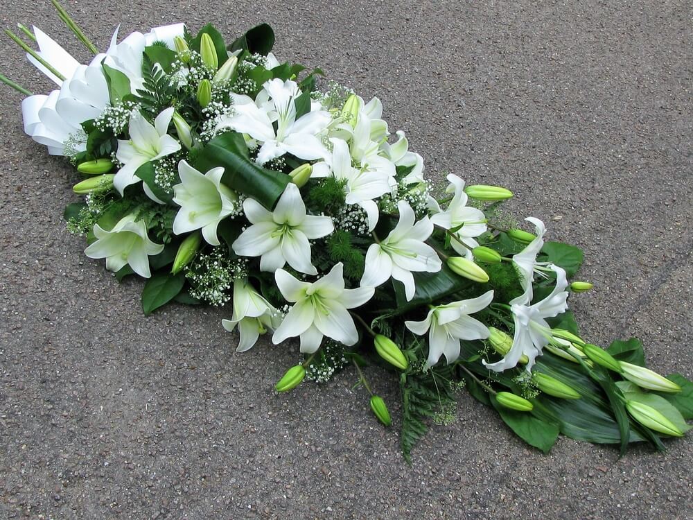 21. Classic large spray of white Lily’s