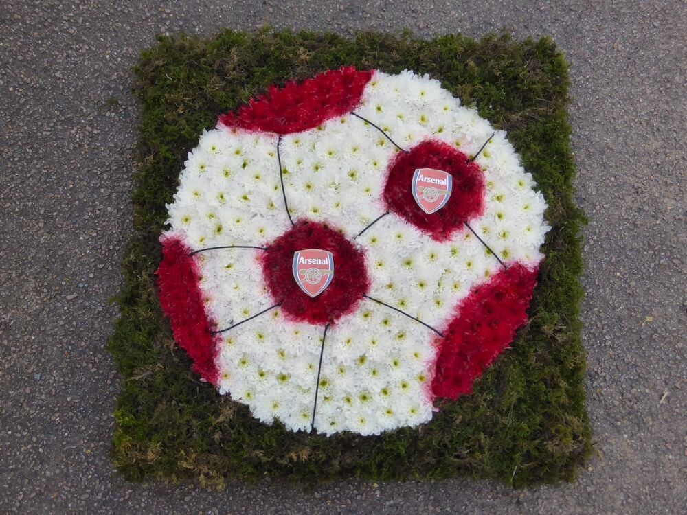 33. 24” x 24” Arsenal Football on design board