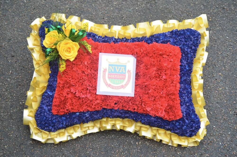 59. Large Pillow with Normandy Landing Badge and colours