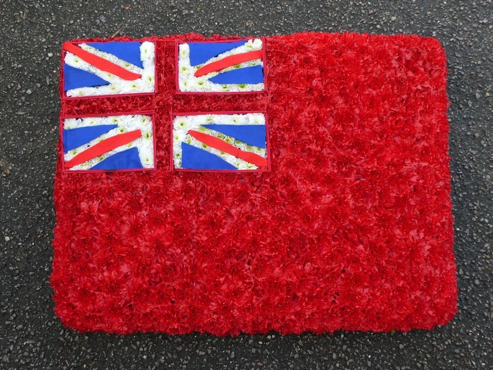 65.  Merchant Navy Red Ensign 22” x 17”
