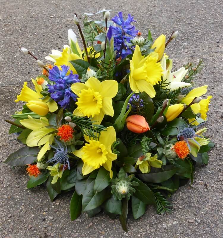 33.  12” Spring flower posy