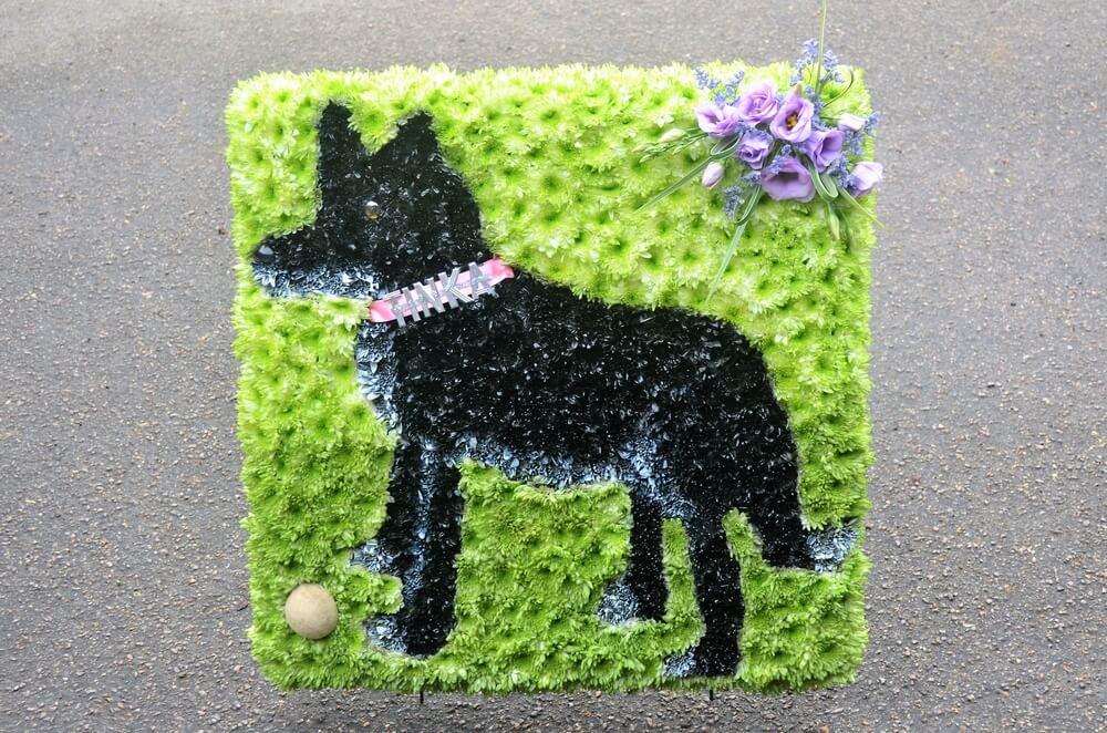 69.  A well loved pet Dog design on a 24” x 24” board