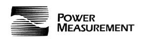 a black and white logo for power measurement