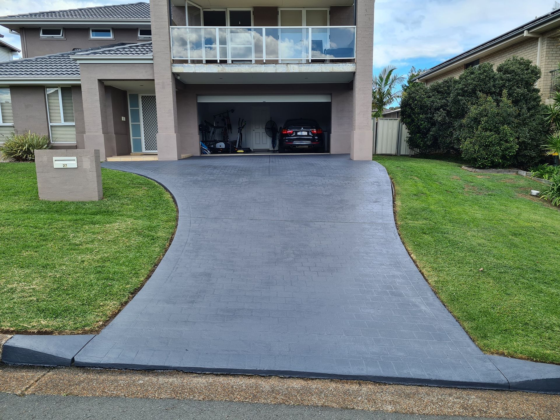 Driveway Colour Seal  Of The House — All Clean Pressure Cleaning in Valentine, NSW