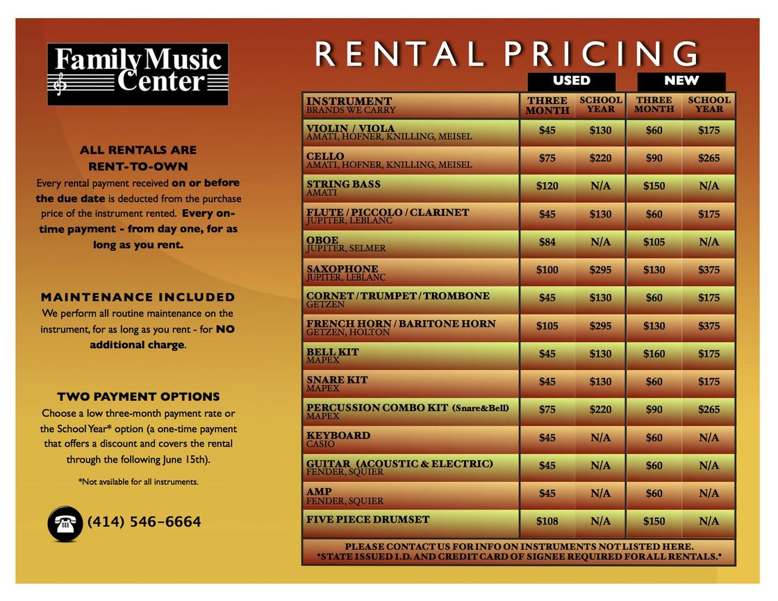 Rental brochure