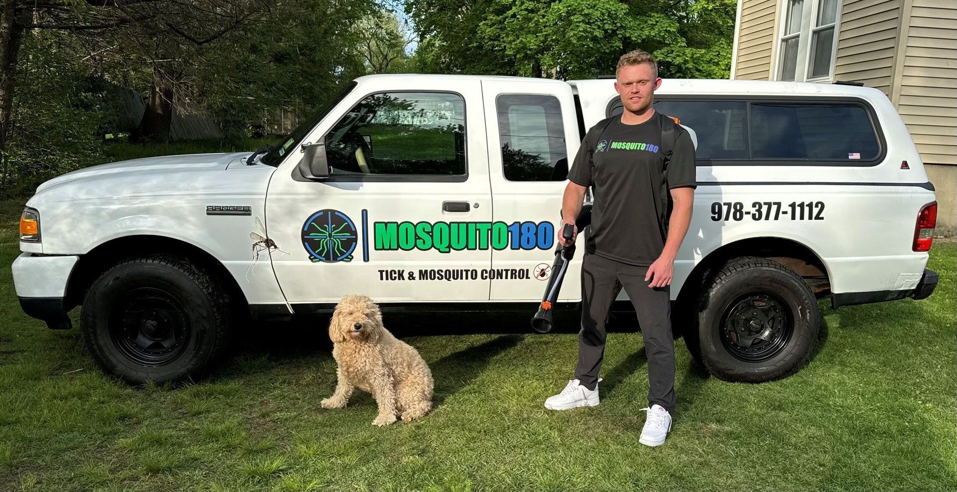 Mosquito 180 Truck with Pest Control Person.