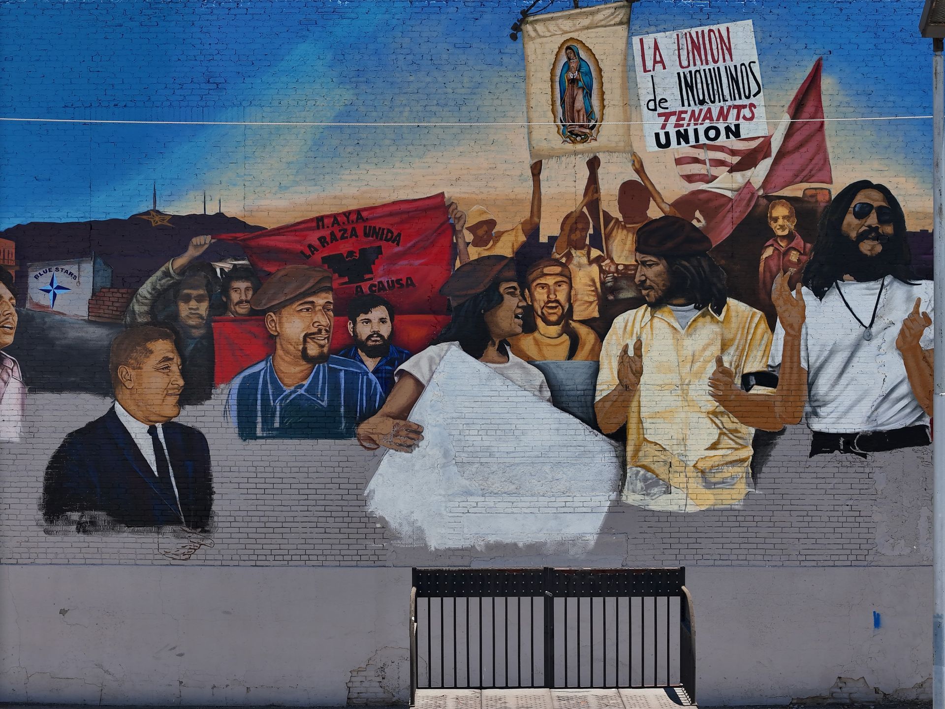 Colorful Hispanic cultural mural at the Boys & Girls Club of El Paso, showcasing local heritage and community art.