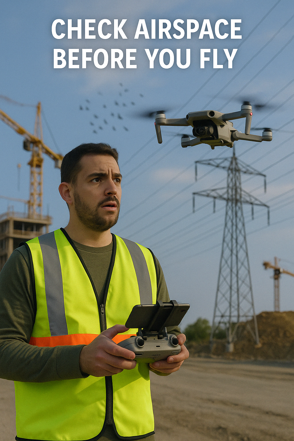Drone pilot flying without certification or safety gear showing red flags to avoid
