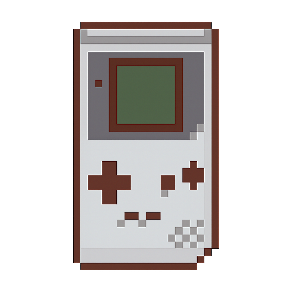 Retro Gameboy icon for gamified drone lessons
