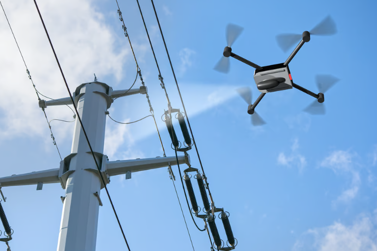 Students participating in drone workforce development program