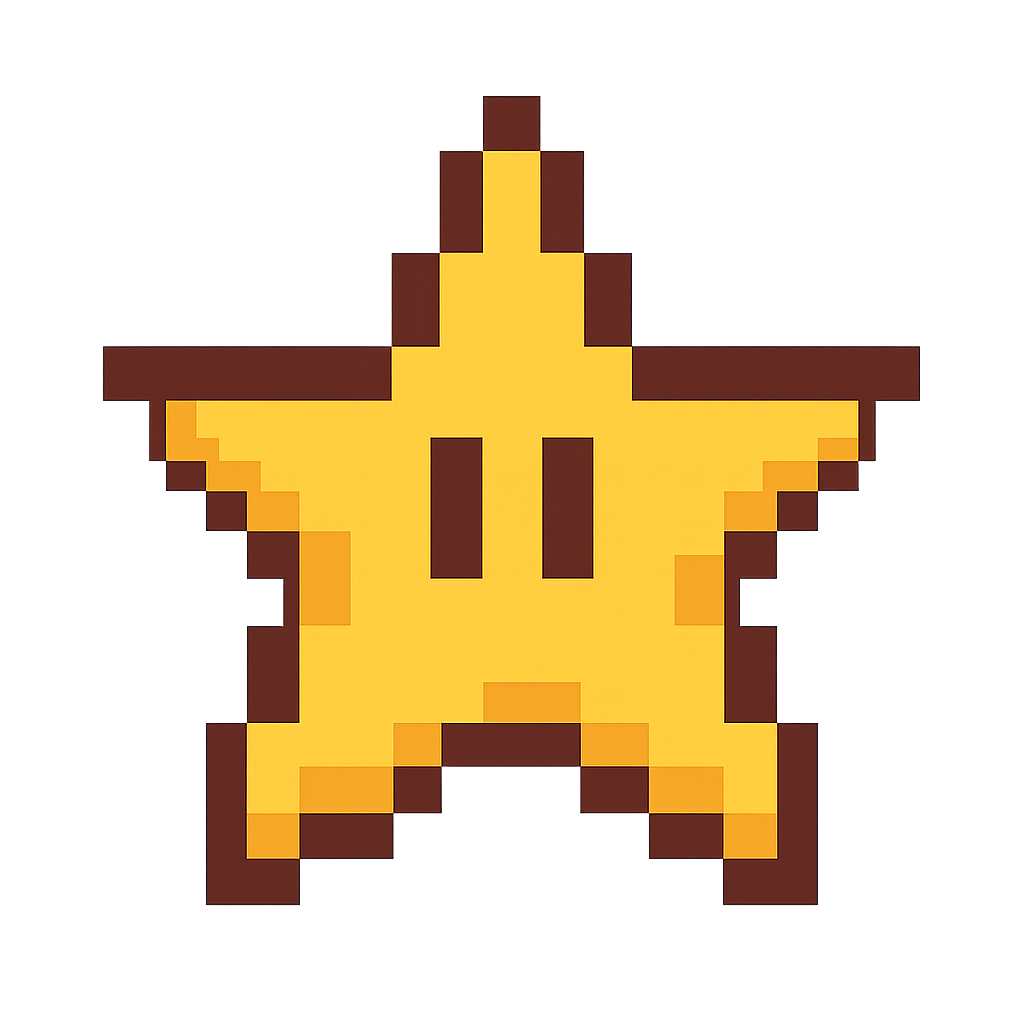 Pixel star icon symbolizing student success