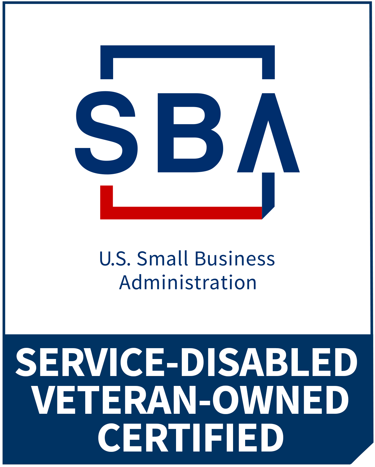 Icon representing SBA SDVOSB: Small Business Administration's Service-Disabled Veteran-Owned Small Business logo.