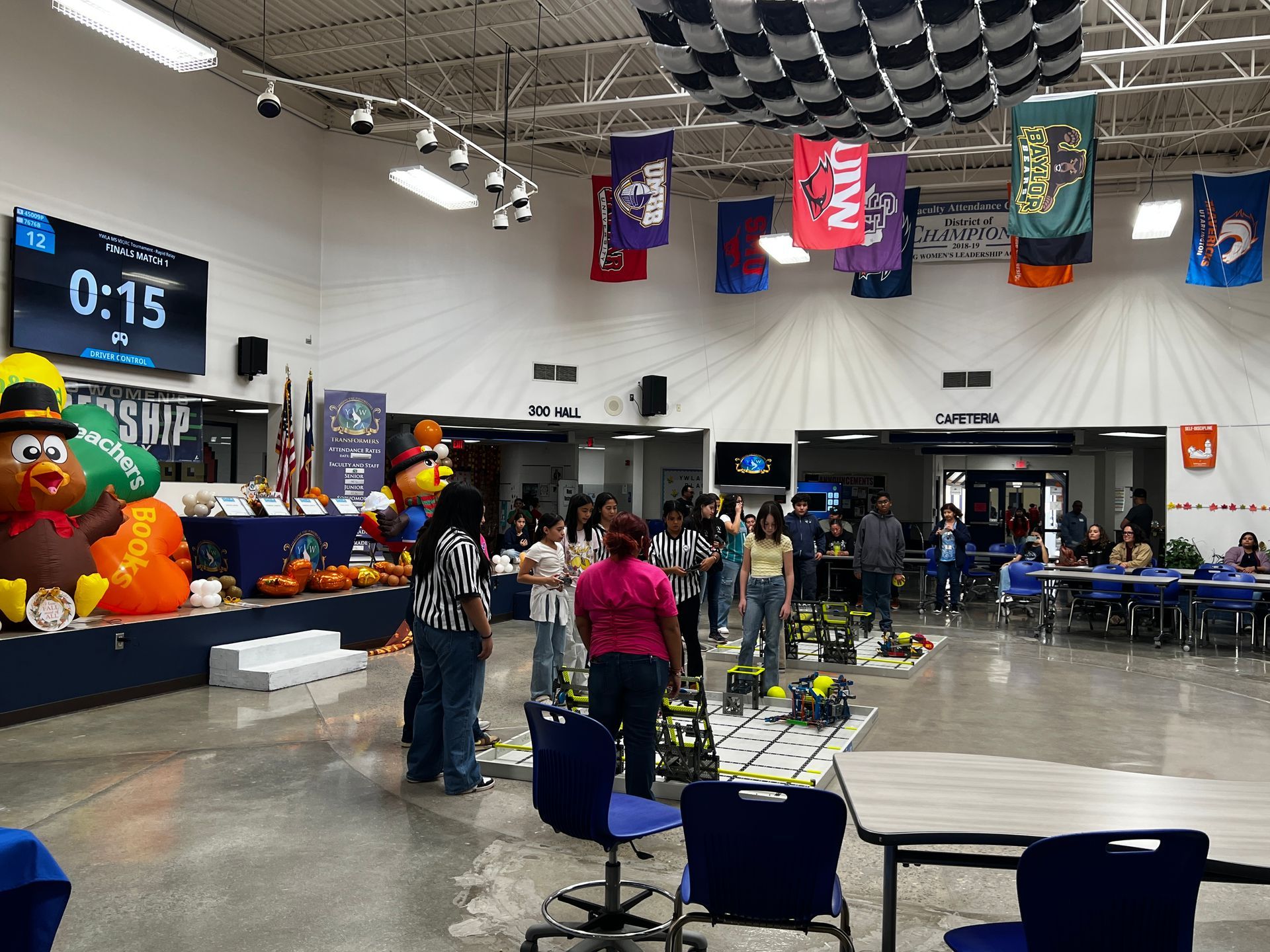 VEX IQ Robotics Tournament team match at Young Women's Leadership Academy in El Paso, Texas.
