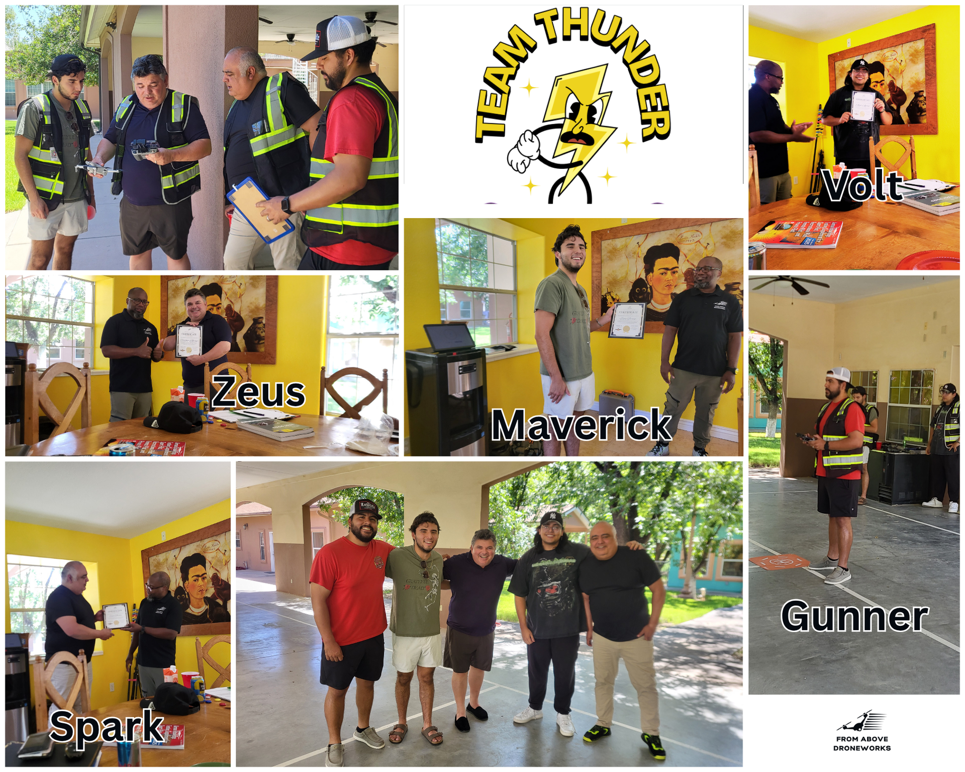 Class 2506 Team Thunder completing FAA Part 107 drone pilot training with From Above Droneworks in El Paso