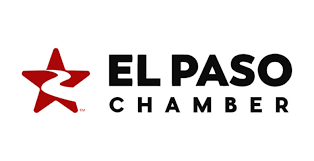 El Paso Chamber Logo: The logo features a unique design with the name 'El Paso Chamber' prominently displayed in an elegant font. It incorporates a symbolic depiction of El Paso's landscape or iconic elements, such as mountains, with a blend of modern and traditional design elements. The color scheme includes warm tones, representing the vibrancy and diversity of the El Paso region.