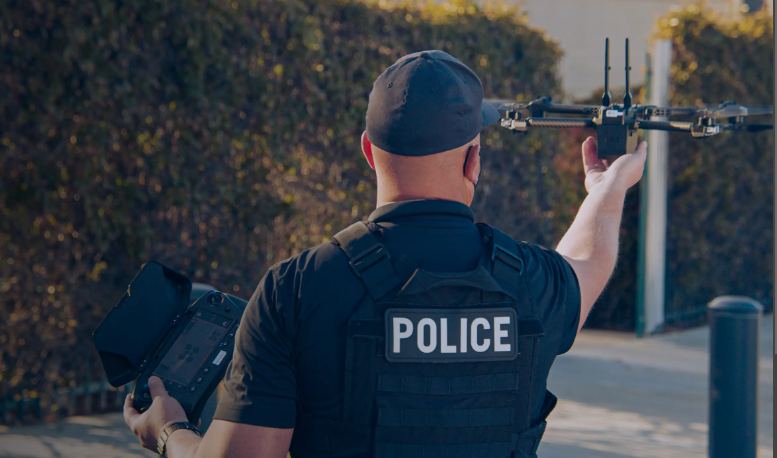 Drone technology supporting emergency response efforts.