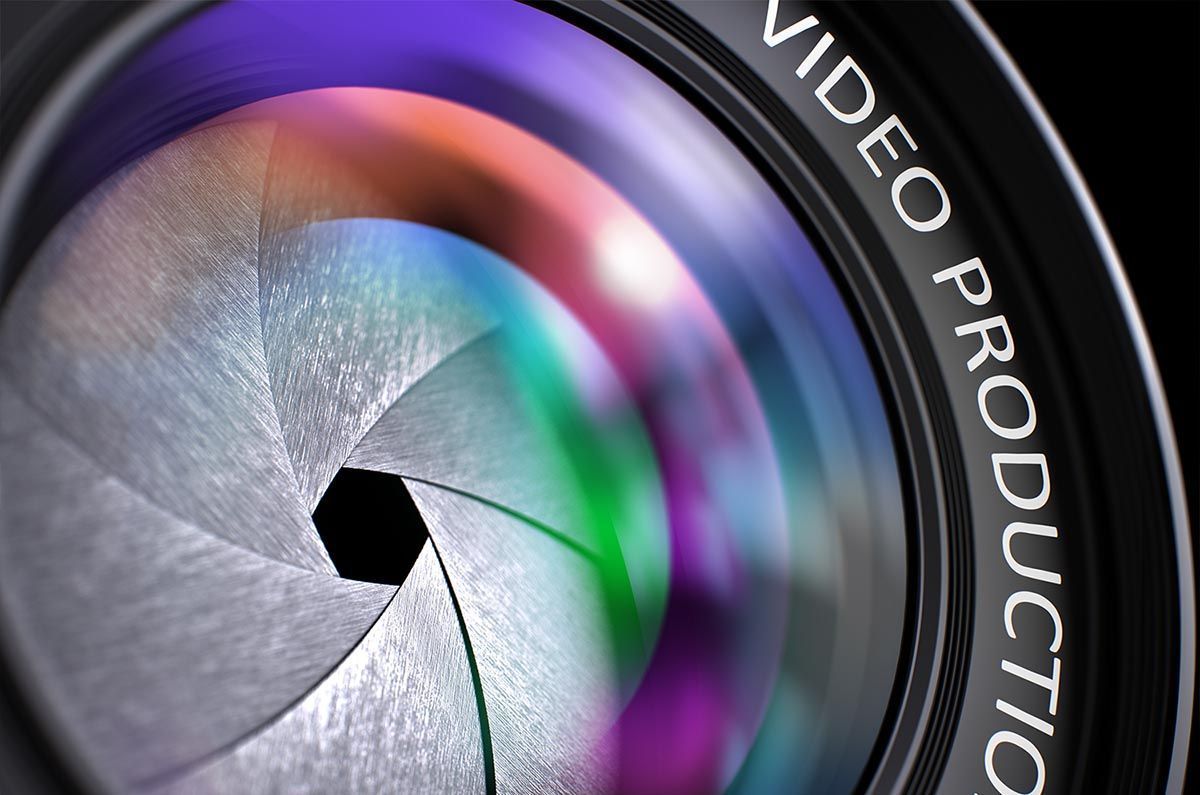 Behind-the-scenes of a video production setup with a drone camera.