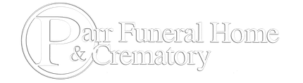 Logo for Parr Funeral Home & Crematory. A stylized
