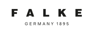 A black and white logo for falke germany 1895