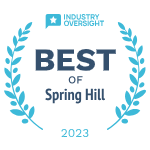 It is a badge that says `` best of spring hill ''.