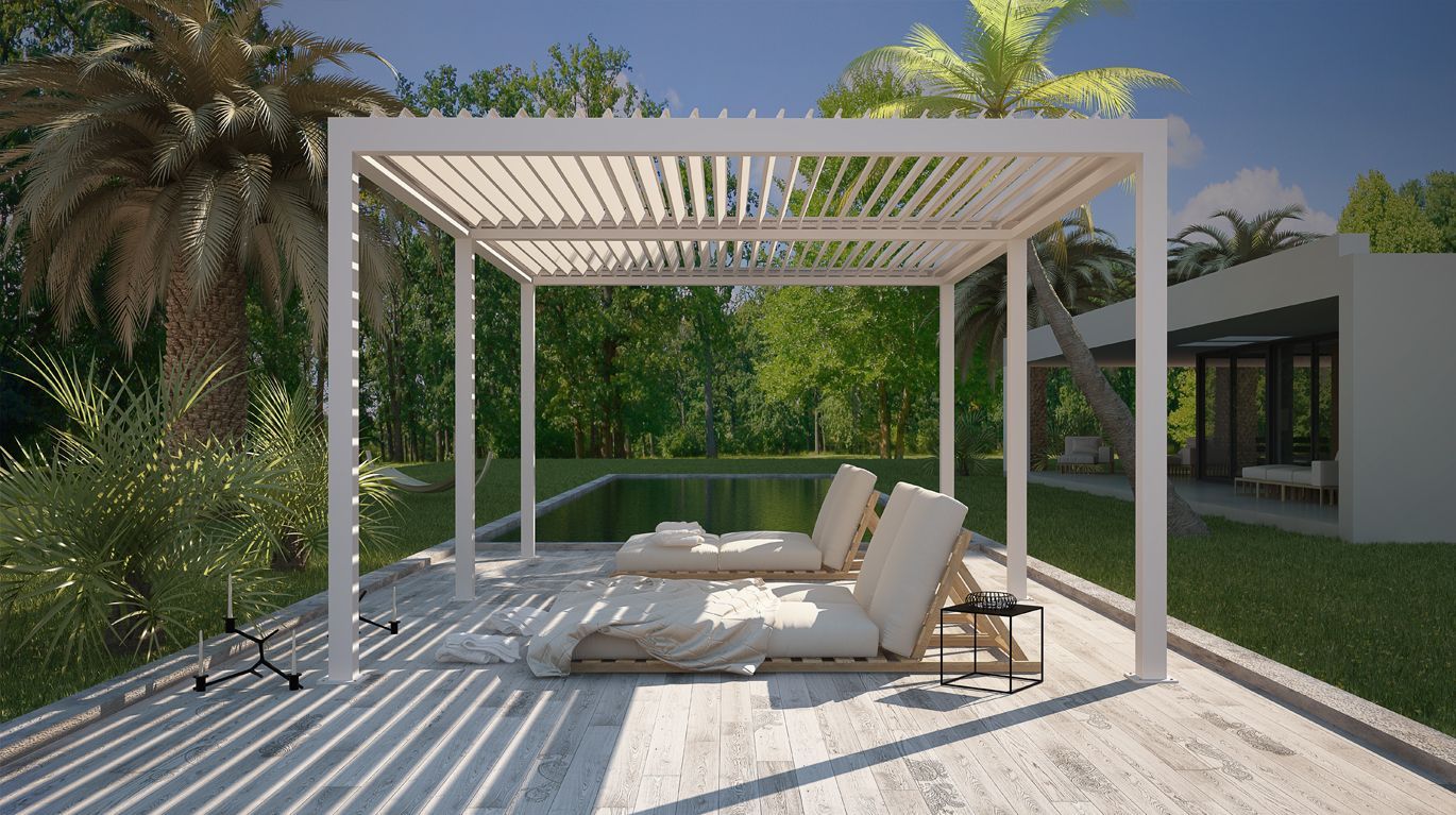 Pergola autoportante in giardino