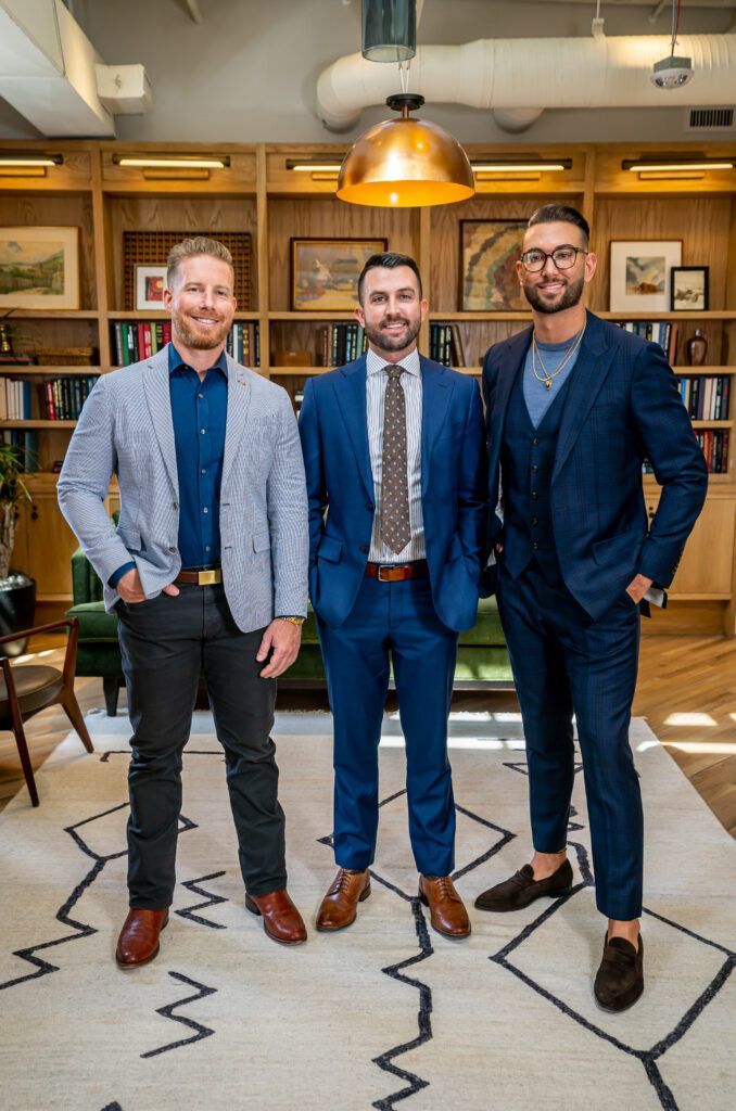 Brian McCauley with Realtors Levi Lascsak and Travis Plumb. Check out their YouTube channel: Living in Dallas Texas