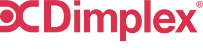 Dimplex logo in pink text on a white background