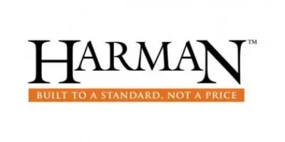 HARMAN logo with orange tagline: “Built to a standard, not a price”